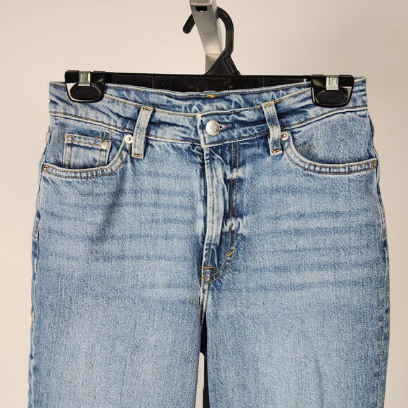 & Denim Vintage Mom Jeans Ultra High Rise Cropped Ankle Denim Jeans Size 2 - Picture 2 of 8